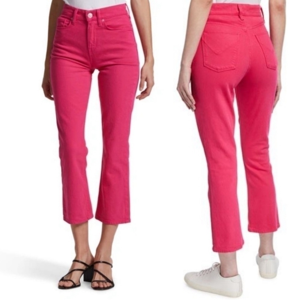 NWT‎ HUDSON Hot Pink Cropped Holly High-rise Jeans - 23